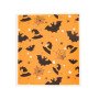 Halloween kitchen dishwashing cloth cross-border bat biodegradable dishcloth for table wiping, absorbent wood pulp cotton rag