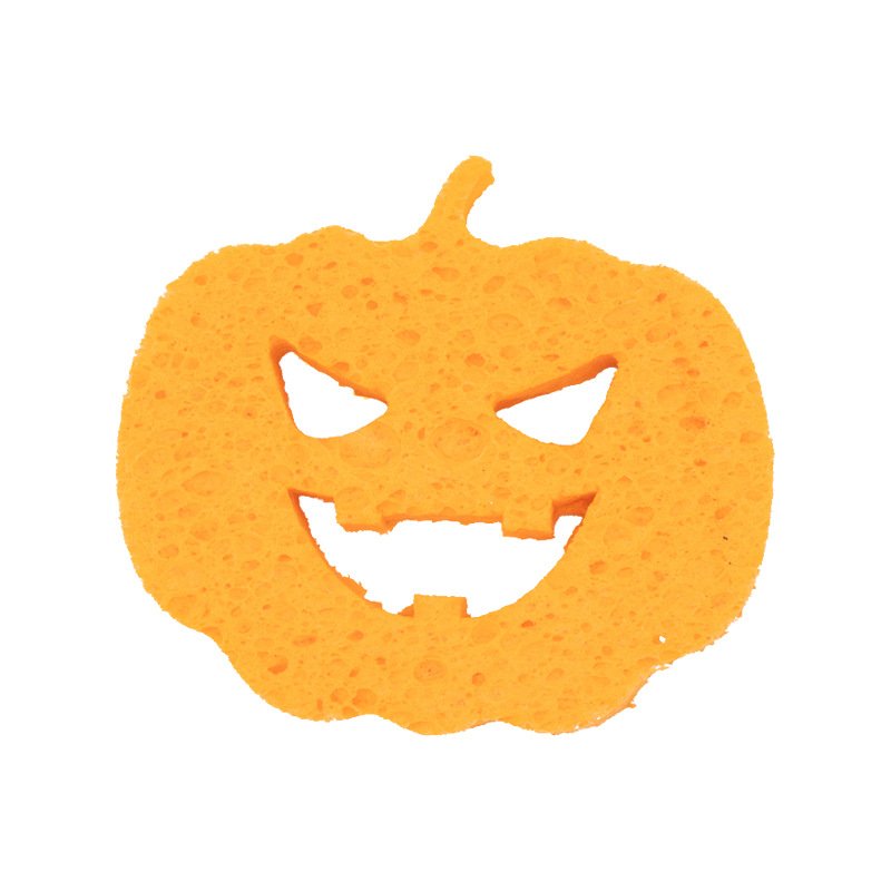 Halloween pumpkin dishwashing cotton ghost sponge wipe decoration bat ghost festival compressed wood pulp cotton