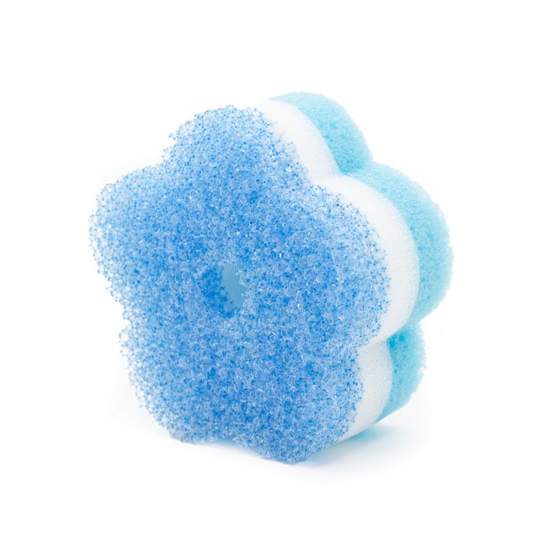 Suction cup dishwashing sponge brush flower household cleaning and decontamination magic pot brushing temperature sensing sponge
