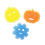 Cartoon chick temperature-sensitive sponge for dishwashing, American smiley face sponge, magic sponge for kitchen cleaning, temperature-sensitive sponge