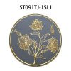 Placemat decoration Western PVC bowl mat hibiscus flower light luxury household anti-scalding plate mat dinner plate mat insulation mat