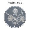 Placemat decoration Western PVC bowl mat hibiscus flower light luxury household anti-scalding plate mat dinner plate mat insulation mat
