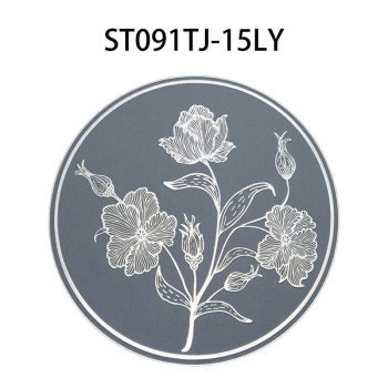 Placemat decoration Western PVC bowl mat hibiscus flower light luxury household anti-scalding plate mat dinner plate mat insulation mat