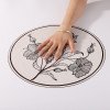Placemat decoration Western PVC bowl mat hibiscus flower light luxury household anti-scalding plate mat dinner plate mat insulation mat