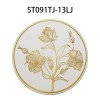 Placemat decoration Western PVC bowl mat hibiscus flower light luxury household anti-scalding plate mat dinner plate mat insulation mat