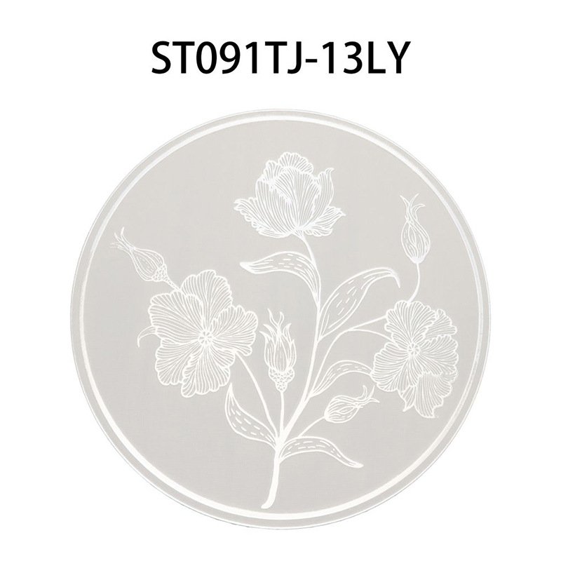 Placemat decoration Western PVC bowl mat hibiscus flower light luxury household anti-scalding plate mat dinner plate mat insulation mat