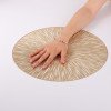 European style PVC hollow insulation mat round fireworks coffee table decorative mat western food mat ins home hotel hot stamping place mat