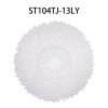 European style round creative grid simple hot stamping PVC placemat washable heat insulation pad household portable anti-scald pad