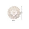 European style round creative grid simple hot stamping PVC placemat washable heat insulation pad household portable anti-scald pad