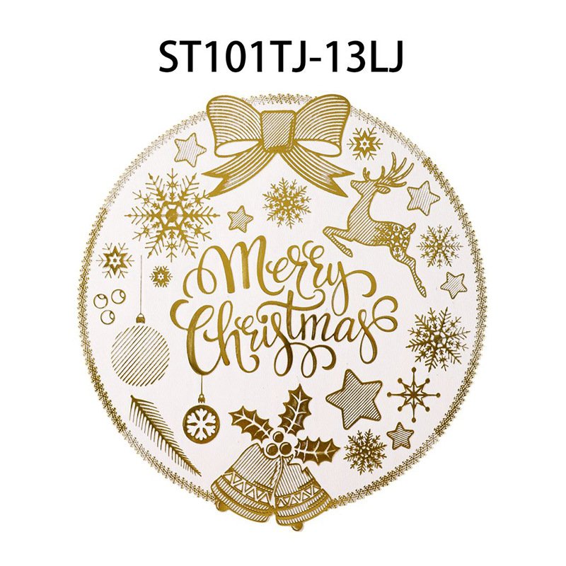 Platinum Series 2024 Christmas New Gold Gold Table Mat Home Portable Anti-scalding Round Waterproof Western Food Mat