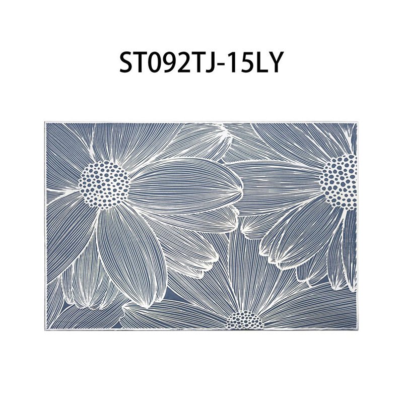 European lace waterproof and oil-proof PVC placemats high-end household hard sheet round insulation pads easy to clean decorative placemats