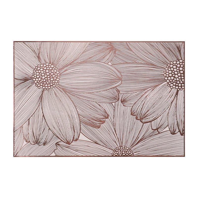 European lace waterproof and oil-proof PVC placemats high-end household hard sheet round insulation pads easy to clean decorative placemats