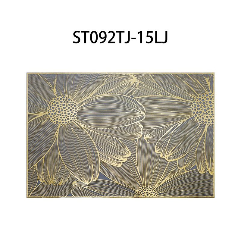 European lace waterproof and oil-proof PVC placemats high-end household hard sheet round insulation pads easy to clean decorative placemats