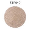Place mat insulation mat anti-scalding anti-slip silent dining table mat insulation mat household round western food mat woven Nordic style meal