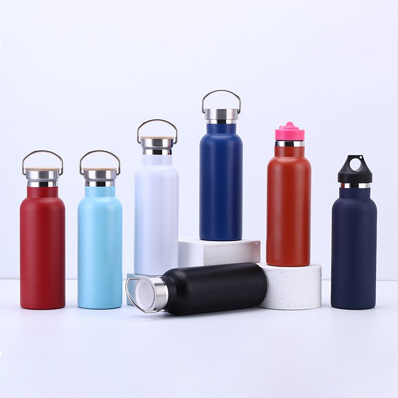 Large-mouthed double-layer stainless steel large-capacity thermos sports water bottle men's outdoor portable travel mountaineering kettle