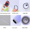 Dual-drink sports kettle leak-proof sealed bounce fruit cup large-capacity 304 stainless steel thermos