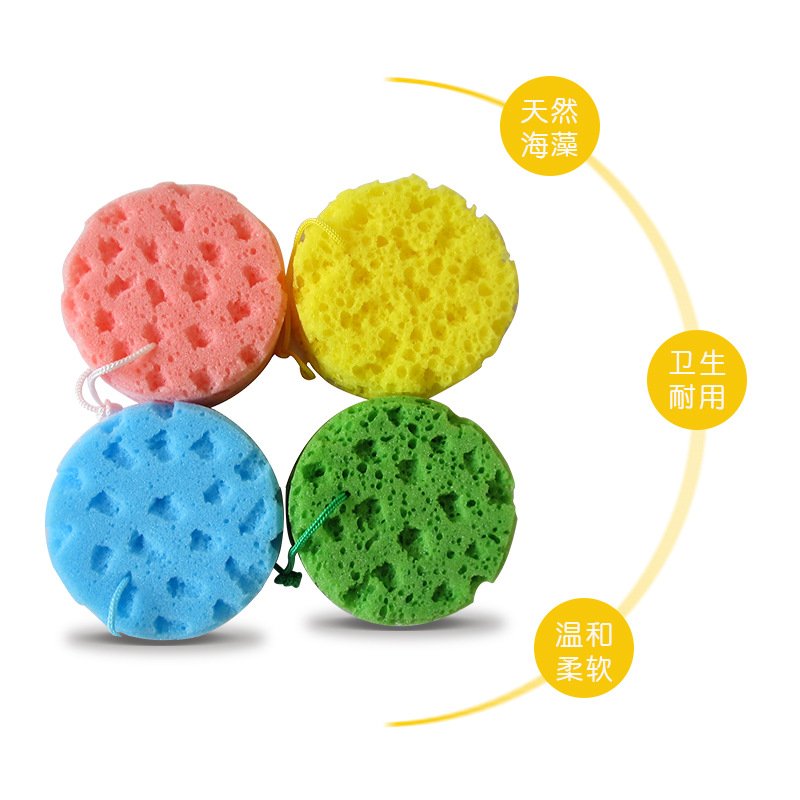 Baby bath flower, round cartoon children's bath ball, bath cleaning sponge factory direct sale