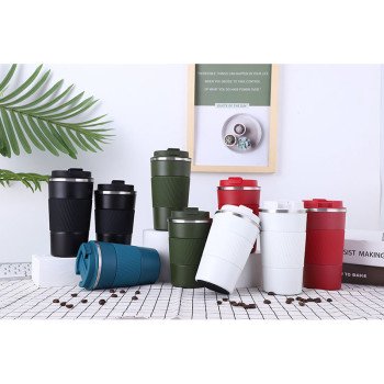Creative vacuum double-layer 304 stainless steel thermos portable cover mug coffee cup gift water cup