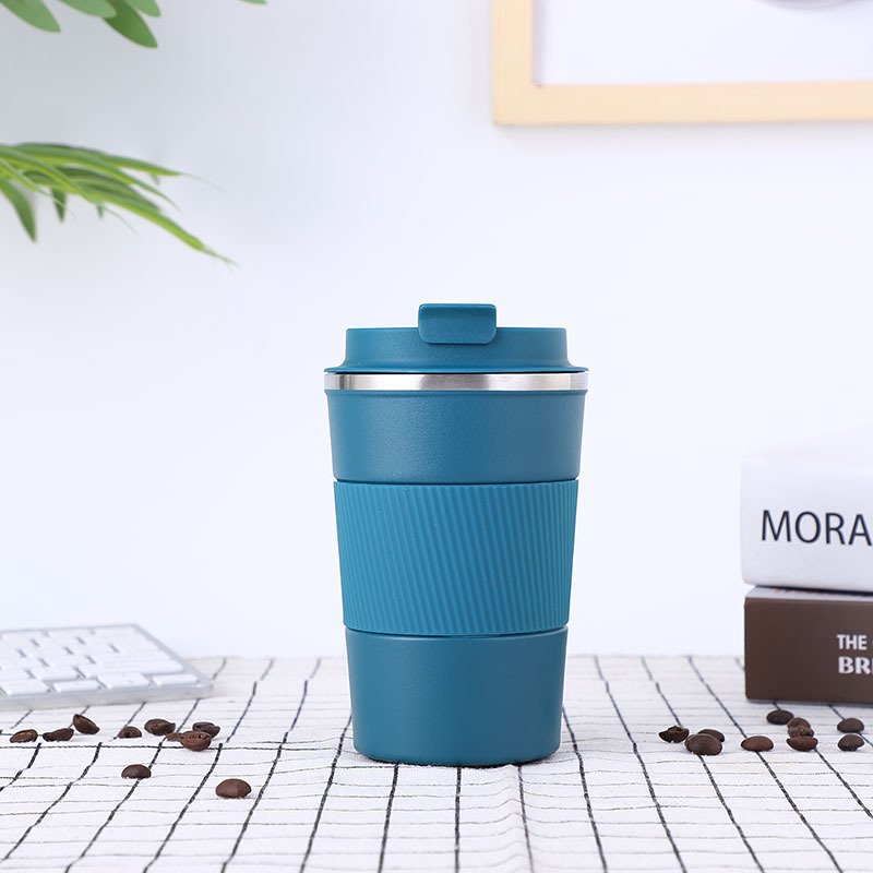 Creative vacuum double-layer 304 stainless steel thermos portable cover mug coffee cup gift water cup