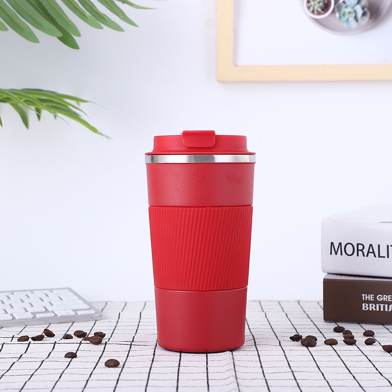 Creative vacuum double-layer 304 stainless steel thermos portable cover mug coffee cup gift water cup