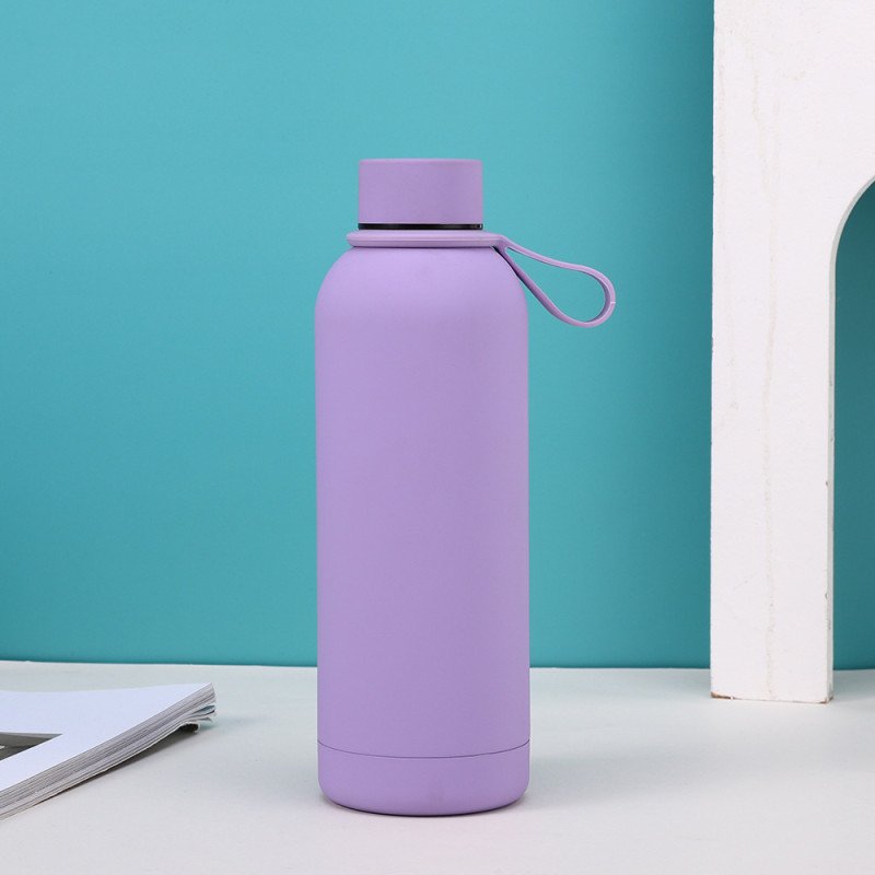 Stainless steel American small-mouthed bottle high-value simple frosted thermos outdoor car portable sports kettle