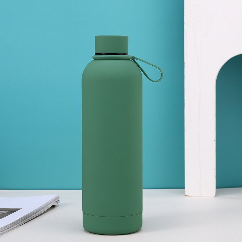 Stainless steel American small-mouthed bottle high-value simple frosted thermos outdoor car portable sports kettle