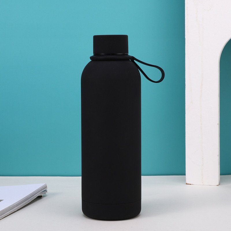 Stainless steel American small-mouthed bottle high-value simple frosted thermos outdoor car portable sports kettle