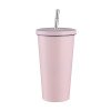 New 304 stainless steel straw cup,car cup,large capacity thermos cup,office coffee cup,gift cup