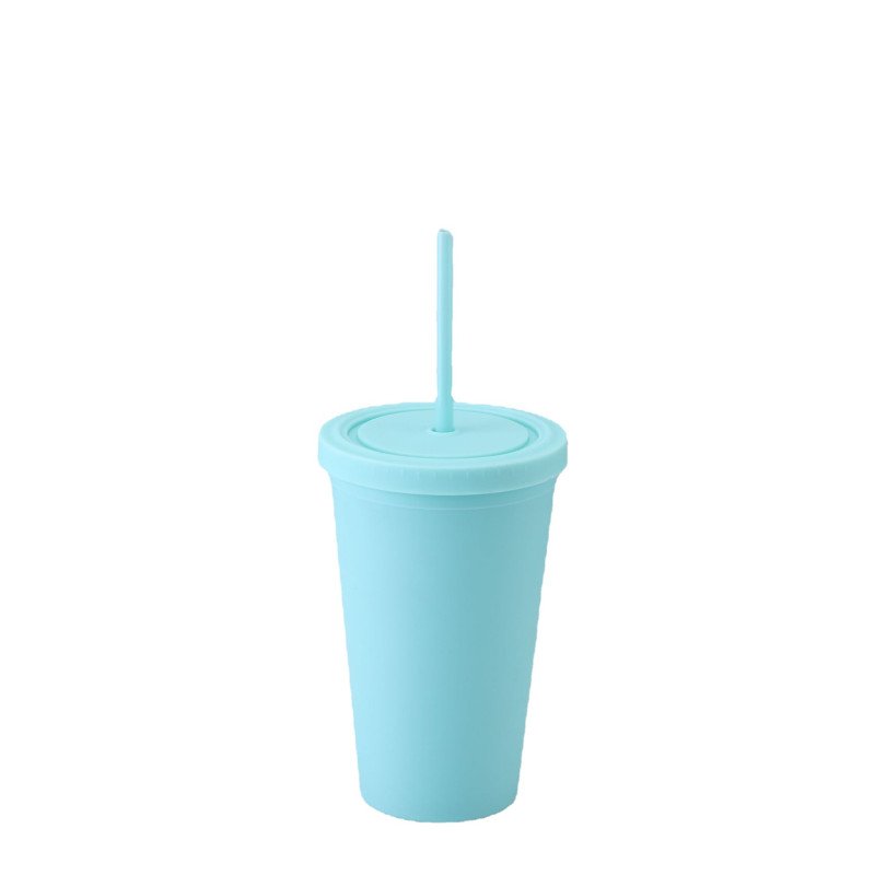 Simple plastic straw cup,summer high-value female frosted large capacity straw water cup,handy cup,juice cup