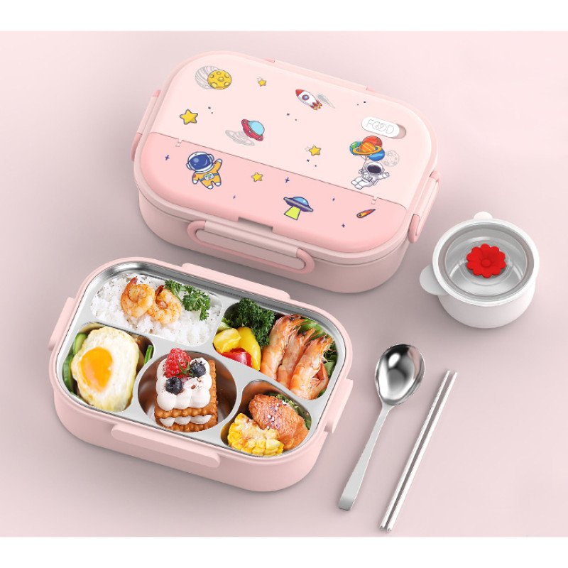 316 stainless steel insulated lunch box for primary school students,food-grade children's compartmentalized lunch box for men and women