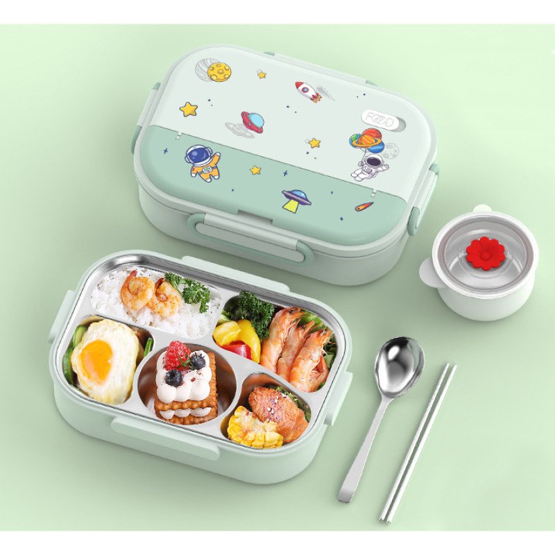 316 stainless steel insulated lunch box for primary school students,food-grade children's compartmentalized lunch box for men and women