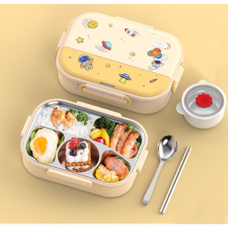 316 stainless steel insulated lunch box for primary school students,food-grade children's compartmentalized lunch box for men and women