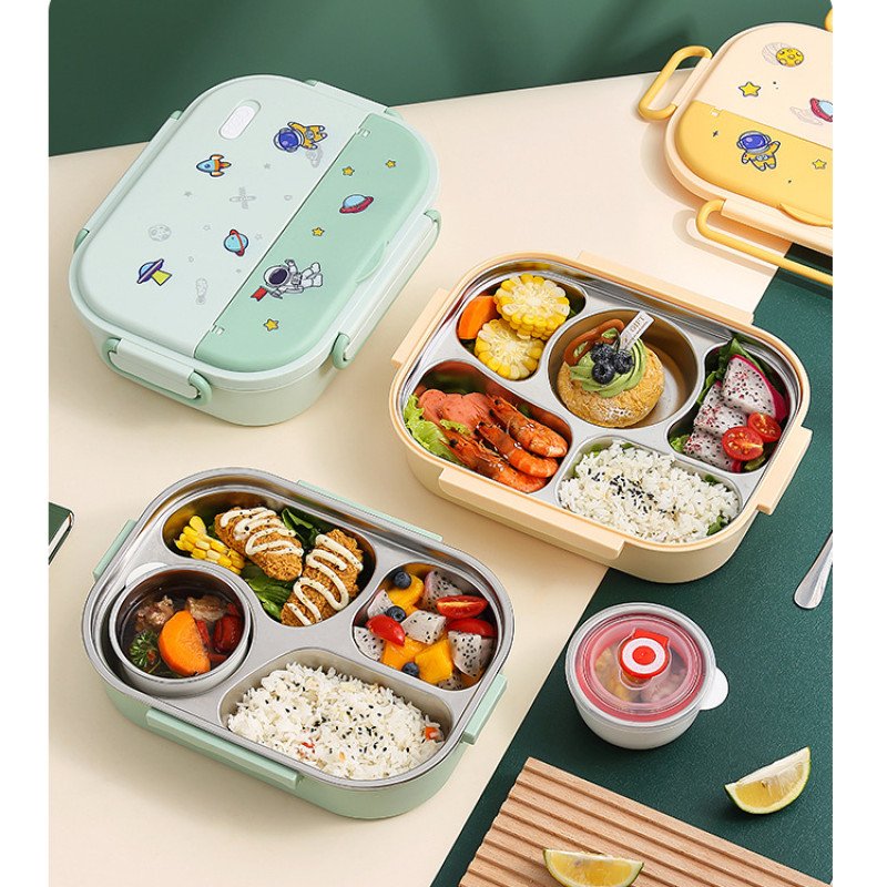 316 stainless steel insulated lunch box for primary school students,food-grade children's compartmentalized lunch box for men and women