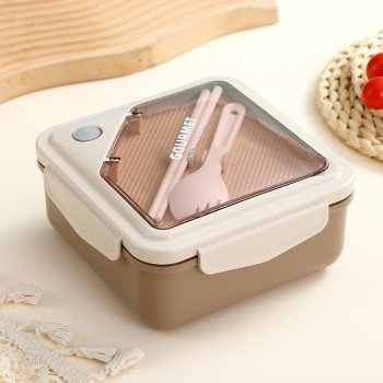 Plastic compartment lunch box,microwave heating partition lunch box,student office worker portable lunch box