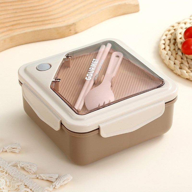 Plastic compartment lunch box,microwave heating partition lunch box,student office worker portable lunch box