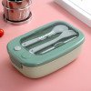 Plastic compartment lunch box,microwave heating partition lunch box,student office worker portable lunch box