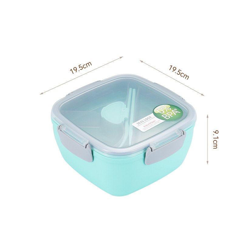 New double-layer compartment salad box,portable large-capacity microwaveable cute lunch box gift