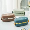 Food-grade leak-proof sealed student lunch box,double-layer Japanese-style lunch box with cutlery lunch box microwave