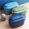 Office workers' portable microwave-heated student lunch box,double-layer lunch box,Japanese-style partitioned lunch box with cutlery