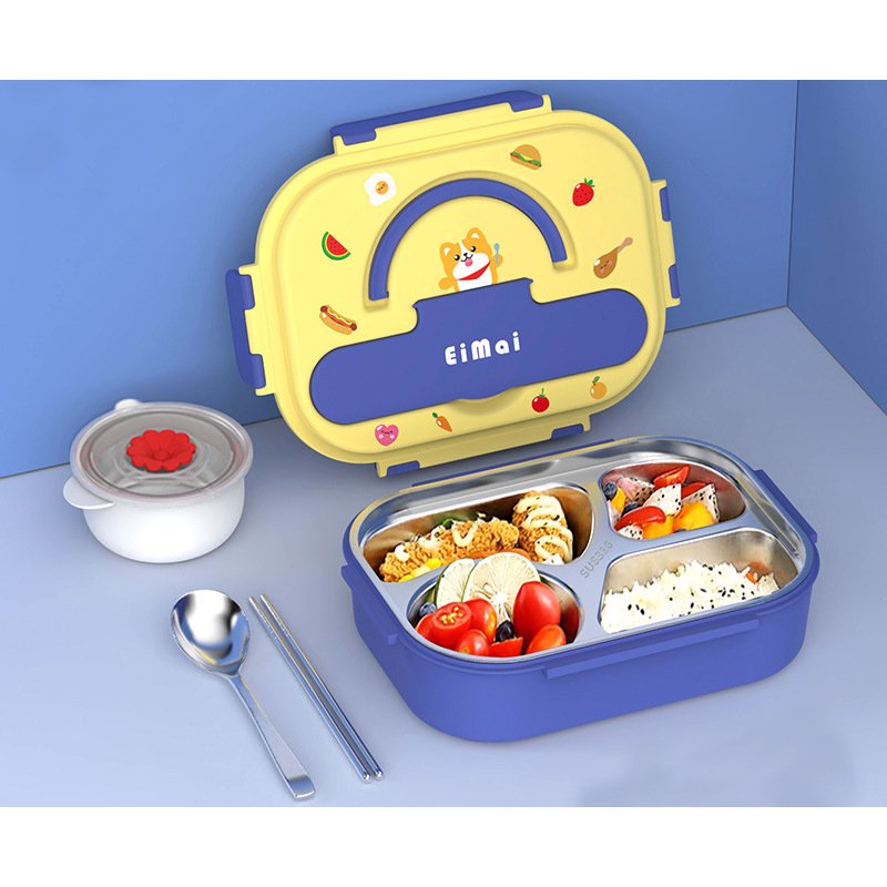 316 stainless steel children's cartoon lunch box,student compartmentalized lunch tray,kindergarten lunch tray,food-grade home dining box