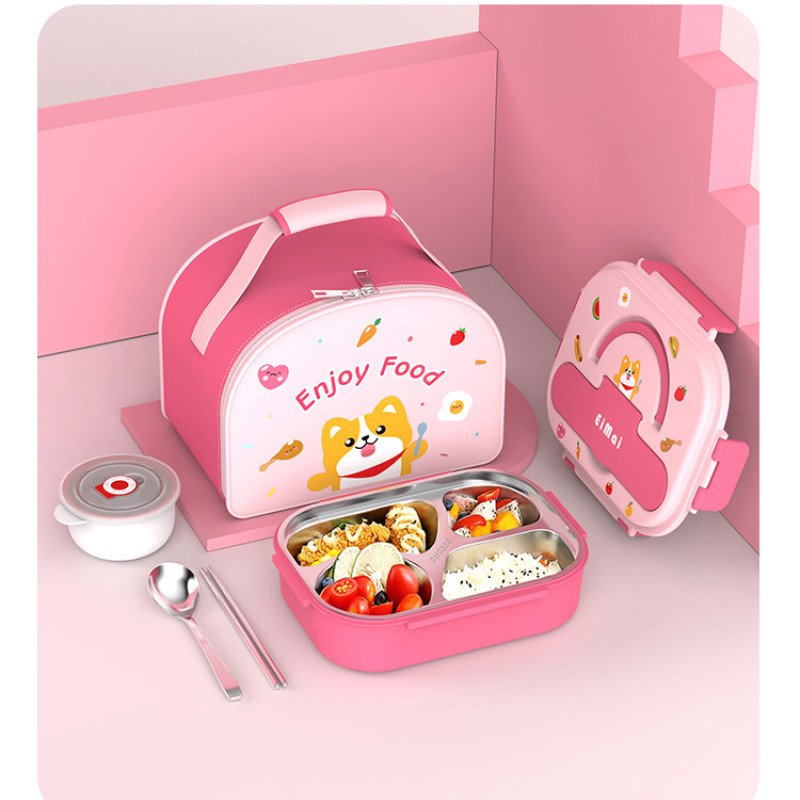 316 stainless steel children's cartoon lunch box,student compartmentalized lunch tray,kindergarten lunch tray,food-grade home dining box