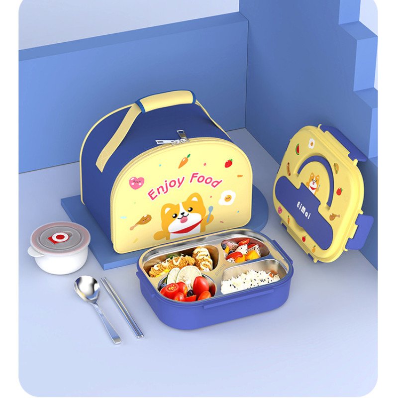 316 stainless steel children's cartoon lunch box,student compartmentalized lunch tray,kindergarten lunch tray,food-grade home dining box
