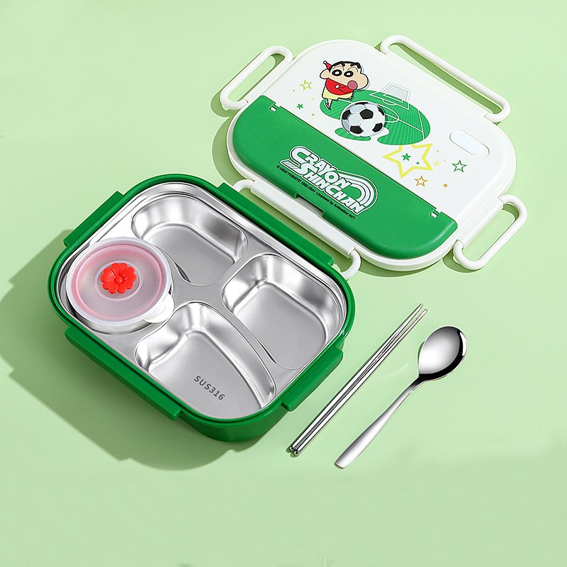 316 stainless steel insulated lunch box,Crayon Shin-chan student-specific compartmentalized lunch box,microwave-heated cartoon lunch box