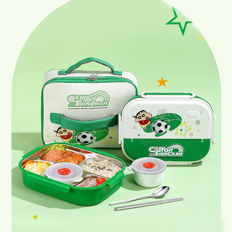 316 stainless steel insulated lunch box,Crayon Shin-chan student-specific compartmentalized lunch box,microwave-heated cartoon lunch box