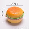 Round hamburger plastic lunch box,biscuit-shaped lunch box,student cartoon children's lunch box