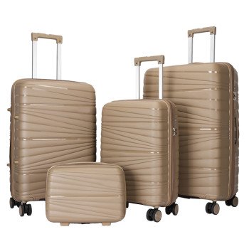 PP trolley case fashionable travel trolley case pp hard shell case 20 inch boarding suitcase