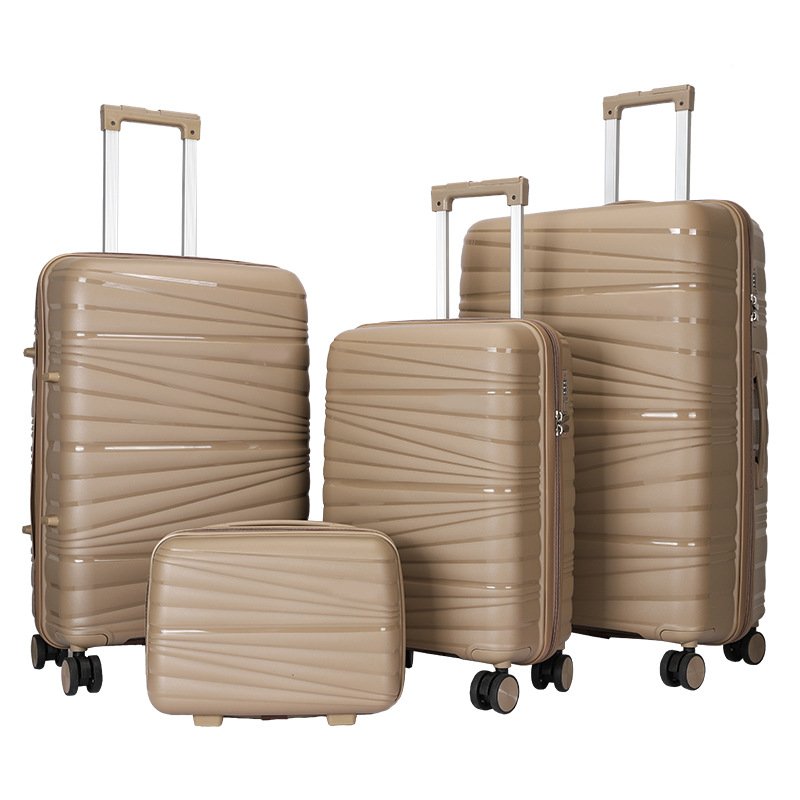 PP trolley case fashionable travel trolley case pp hard shell case 20 inch boarding suitcase