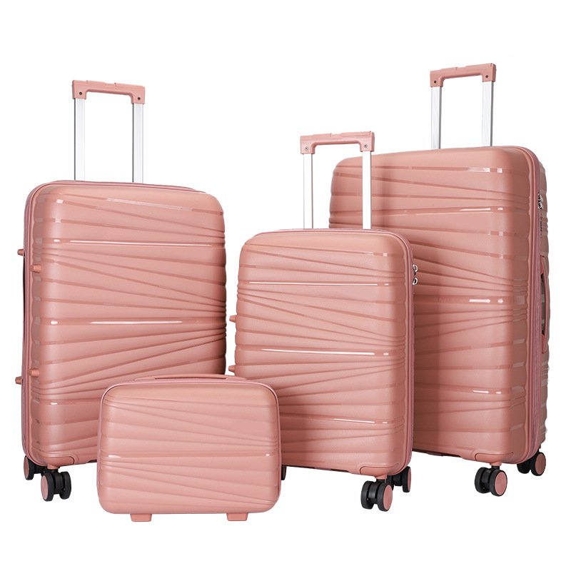 PP trolley case fashionable travel trolley case pp hard shell case 20 inch boarding suitcase