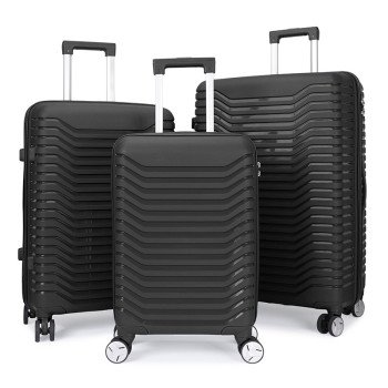 Trolley case large capacity PP hard shell case universal wheel travel trolley case suitcase three-piece set