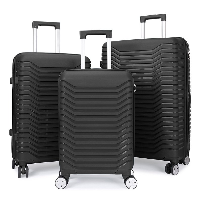 Trolley case large capacity PP hard shell case universal wheel travel trolley case suitcase three-piece set